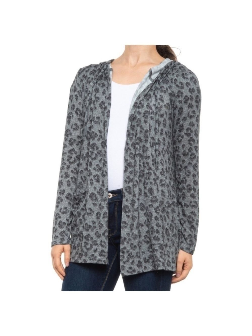 NWT Lucky Brand Cloud Jersey Hooded Cardigan Sweater